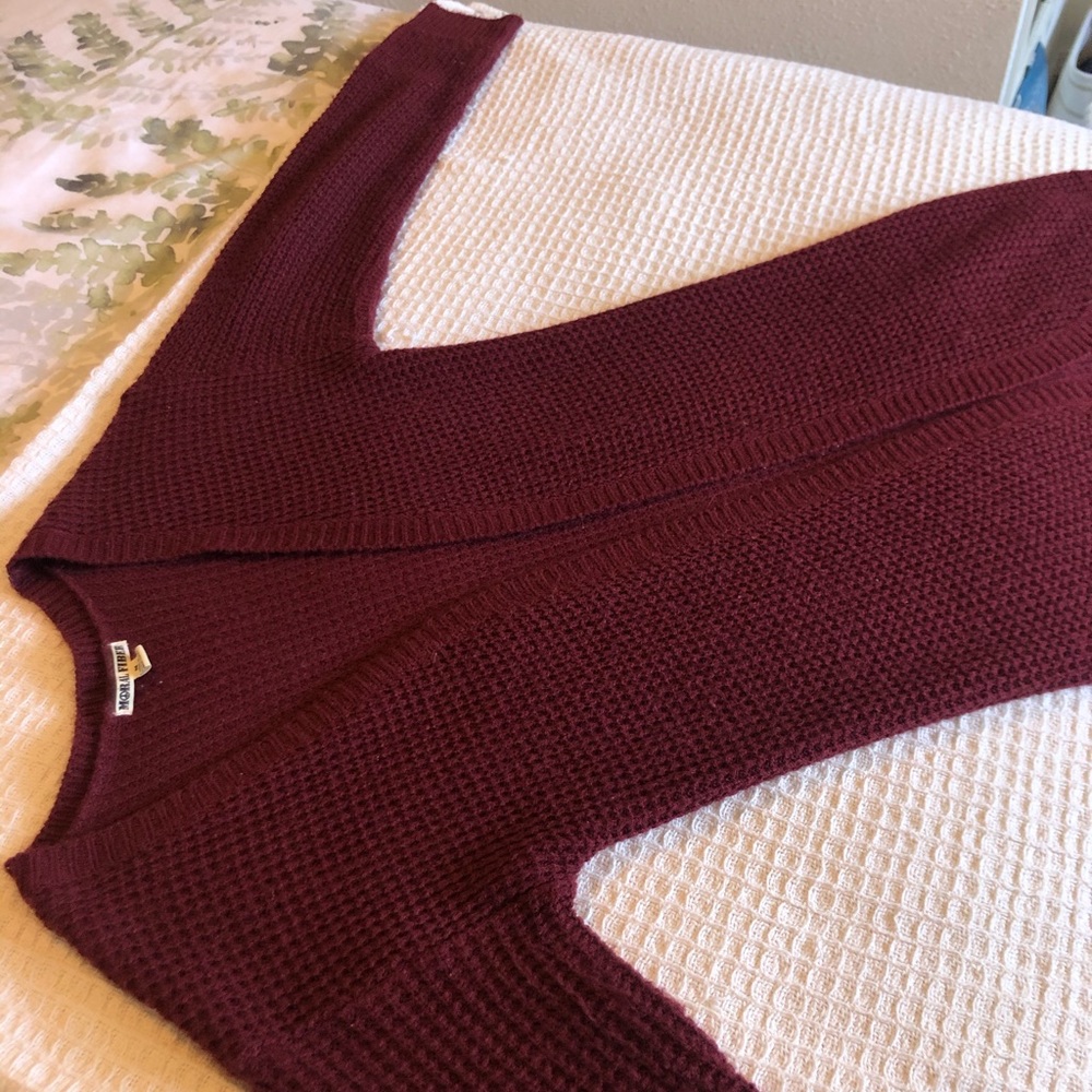Burgundy Cardigan Sweater